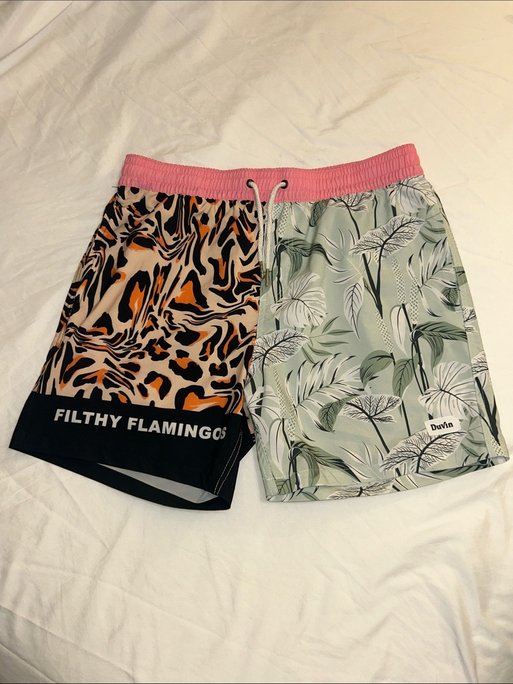 Duvin Design Filthy Flamingos Beach Trunk